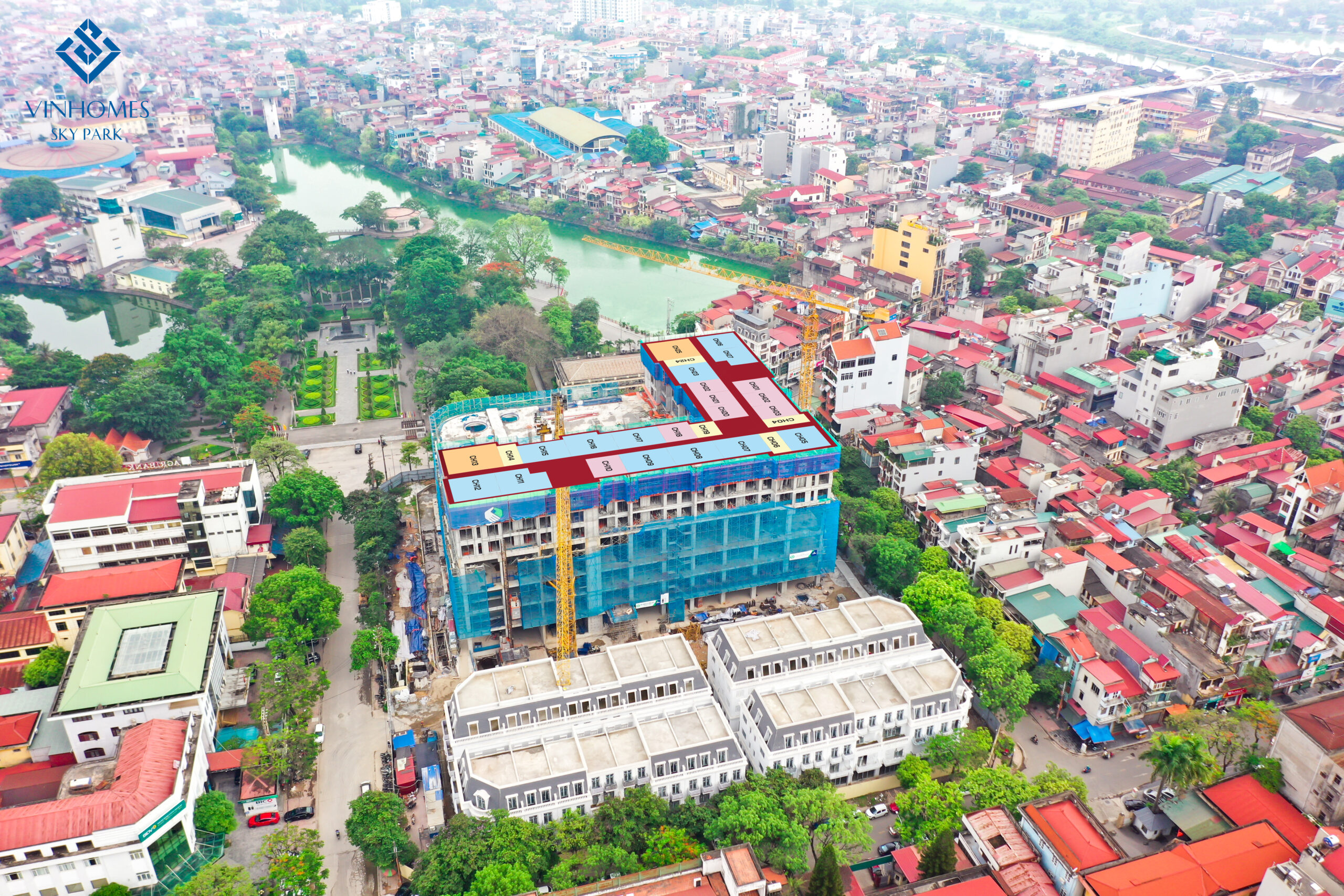 Tiến độ thi công Vinhomes Sky Park Bắc Giang tháng 5/2023